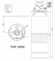 Pressurized portable emergency eyewash station mod. 7602 15  sketch