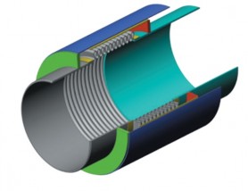 Single Bellowed District Heating Expansion Joint With Welded Ends