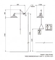 8122HCPR AXION Emergency shower sketch