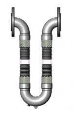 U-type, 3D Braided Loop Expansion Joints, Flanged