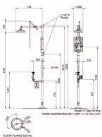 8327 AXION, Аварийный душ и станция промывания глаз для людей с ограниченными возможностями: эскиз