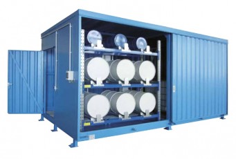 Container warehouses for chemicals, hazardous substances