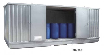 Container insulated warehouses for chemicals