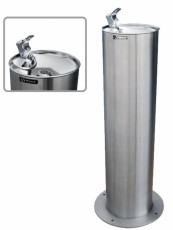 Floor mounted drinking water fountains