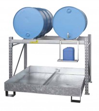 Racking for horizontal 200L storage A-B