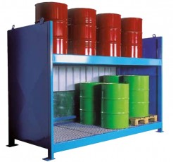 Semi-open racks WSC GE for drums with chemicals