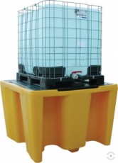 1120 L Black Or Yellow Spill Pallet Bathtubs Without Grille For IBC-KTC Containers