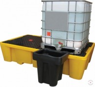 1130 L Black or Ba Yellow Pallet Baths 2x1000 L for IBC-KTC Containers 4