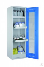 Safe, blue cabinet for toxic materials. 1935x600x570 mm