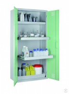 Safe 1950x950x500 mm gray cabinet with retractable shelves for toxic materials