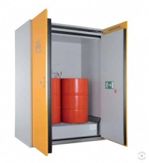 90 min fire resistant 2 door cabinet for 2x200 L barrels FAS 90-1550 EW