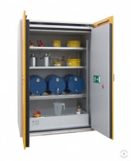 90 min fire resistant 2 door cabinet for 3x60 L barrels FAS 90-1550-360