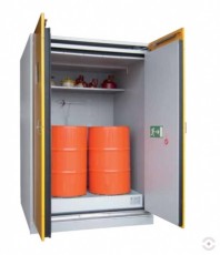 90 min fire resistant 2 door cabinet for 4x200 L barrels FAS 90-1550-1430