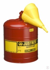 19 L Flammable Liquid Container with Funnel, Type 1, Red,