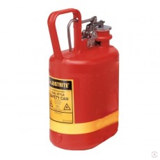 4 L red safety polyethylene container, stainless steel fittings