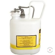 4 L white polyethylene safety container, stainless steel fittings