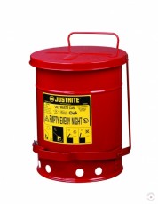 20 L safe, steel waste oil collection bin with pedal