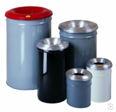 Safe waste paper containers