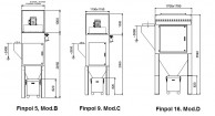 FINPOL DT Вертикальные самоочищающиеся кассетные фильтры: габариты