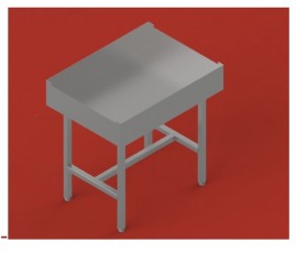 Nerūdijančio plieno stalas vištų įtrynimui prieskoniais, mod. 132001