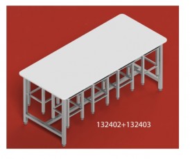 Pietų stalas su taburetėmis, mod 13240