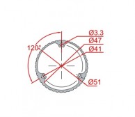 Cilindrinis profilis d 51, matmenys