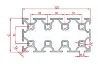 Lengvas aliuminio profilis 60x120 03