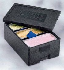 Box ICE CREAM polypropylene box with low ice cover