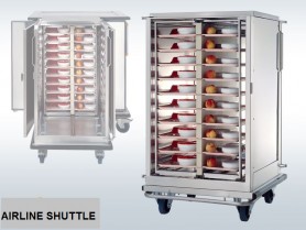 Airline induction hot food preparation system