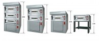 Dimensions of modular electric oven MD for bread and baking