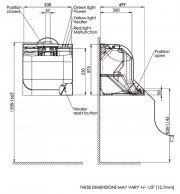 Model 7500 EB Emergency eye wash stations sketch