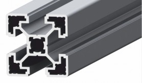 Square lightweight aluminium profile SLOT10 40x40mm