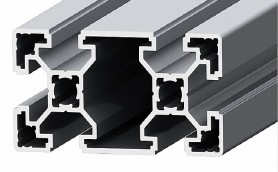 Stačiakampis lengvas aliuminio profilis SLOT10 40x80 mm