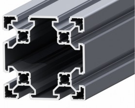 Palengvintas aliuminio profilis SLOT10 80x80 mm