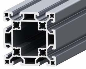 Sustiprintas aliuminio profilis SLOT10 80x80 mm