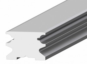 Aluminium profile, for the guide block 6 mm in diameter