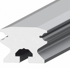 Aluminium profile, for the guide block 8 mm in diameter